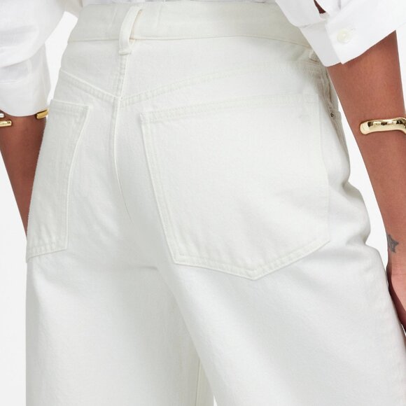 Madewell Low-Slung Baggy Crop in Pure White size 27 - Picture 2 of 11